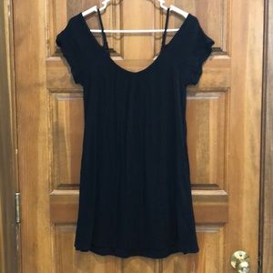 Black off shoulder dress